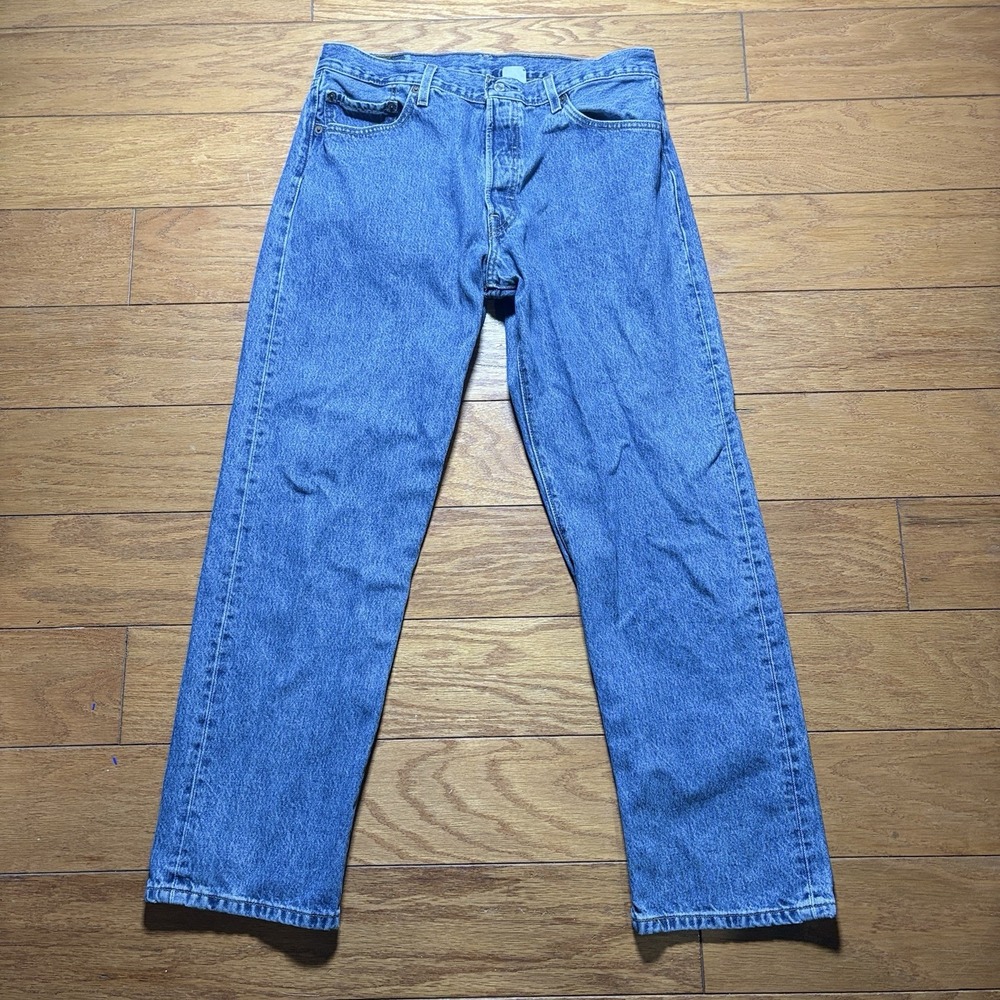 Y2K 2000's Levi's 501 Straight Fit Jeans 36x32 Light wash Mens Jeans